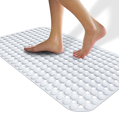 SELIBRE Bathtub Mat Non Slip with 0.78in Powerful Suction Cups and Drain Holes, Machine Washable and Fast Dry Shower Mat Anti-Slip Bath Mat for Tub