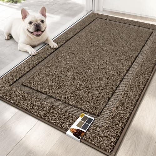 JSEI Door Mat for Entrance 20‘’ x 32‘’ Light Brown Stair Treads 15PCs Brown