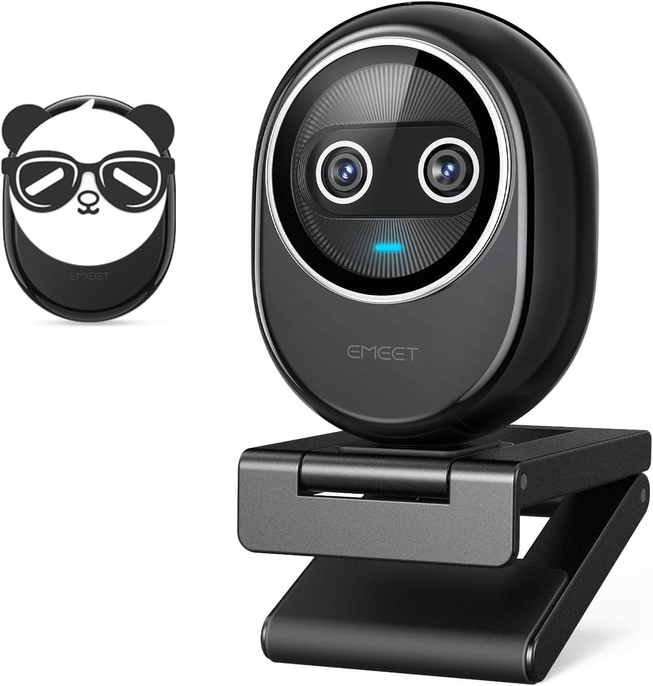 EMEET Piko+ (Piko Plus), World’s 1st Dual-Camera AI-Powered 4K Webcam | 1/2.55'' Sony Sensor, 3 Mics&3 Sound Modes, Panda Magnetic Privacy Cover,