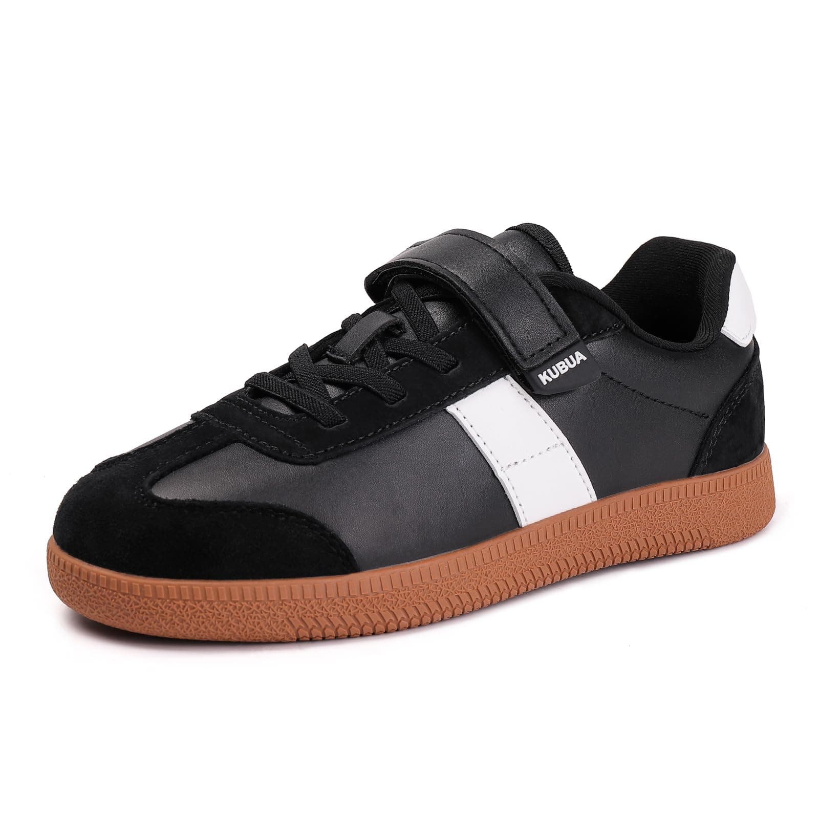 KUBUA Kids Sneakers Boys Girls Skate Shoes Lightweight Casual Shoes 3 Big Kid Black