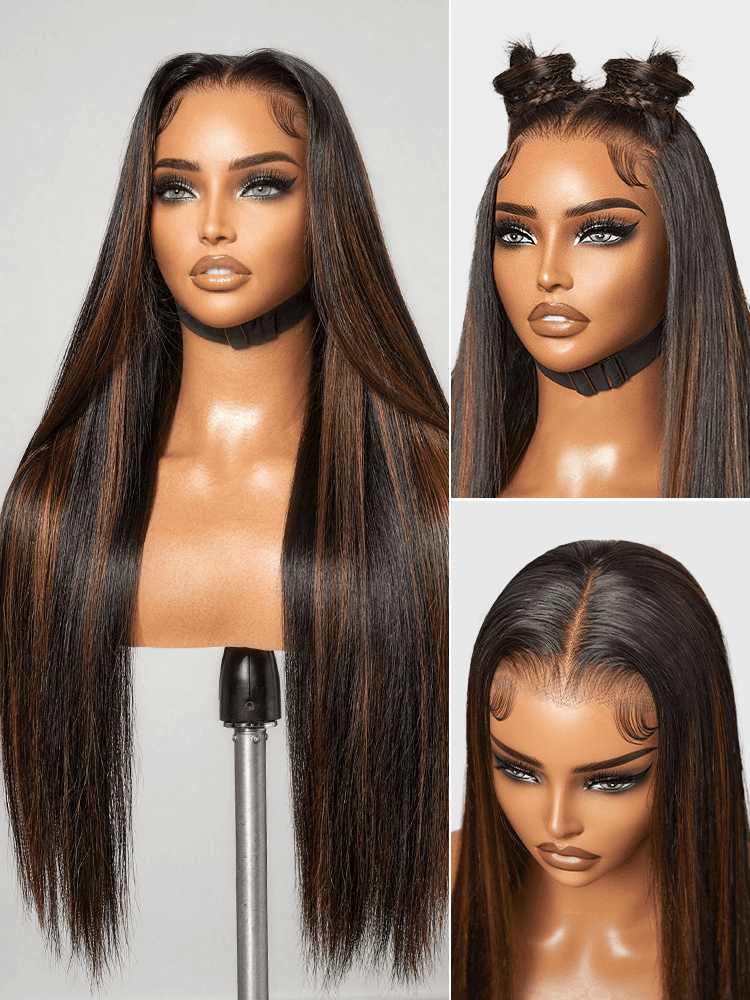 PreMax Wigs | Super Natural Hairline Silky Straight Glueless 13x4 Frontal Lace Wig Human Hair Pre-Cut Lace