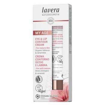 LaveraMy Age Eye & Lip Contour Cream With Organic Hibiscus & Ceramides - For Mature Skin (Exp. Date 31 OCT 2026) 15ml/0.5oz