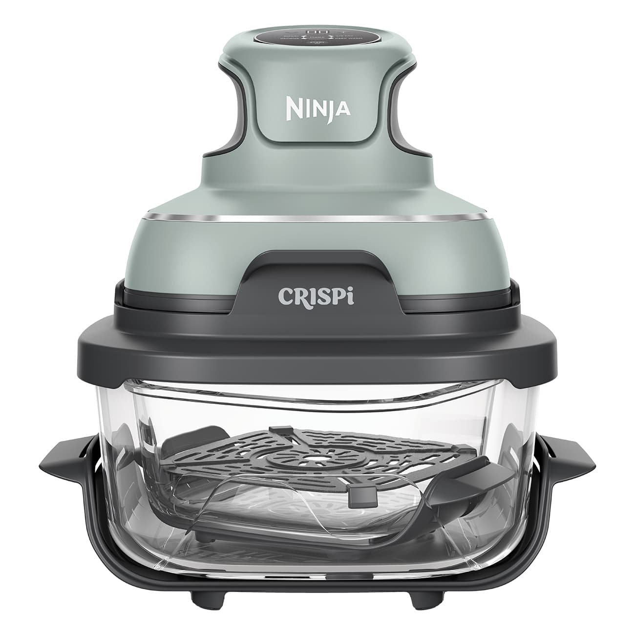 Ninja Crispi | Heißluftfritteuse | 4 verschiedene Programme | 2 Glasbehälter | Spülmaschinenfestes Zubehör | 1700 W Leistung | Temperatur: 70°C -