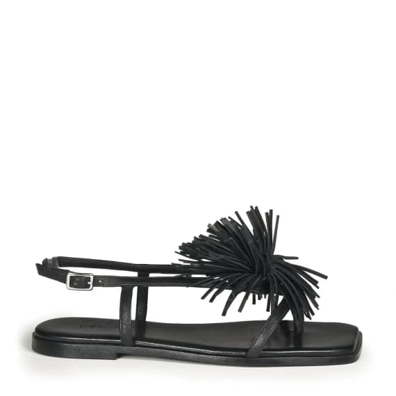 VICMATIE - G42_Square open<br>Thong sandal black - Woman - Size 37.5