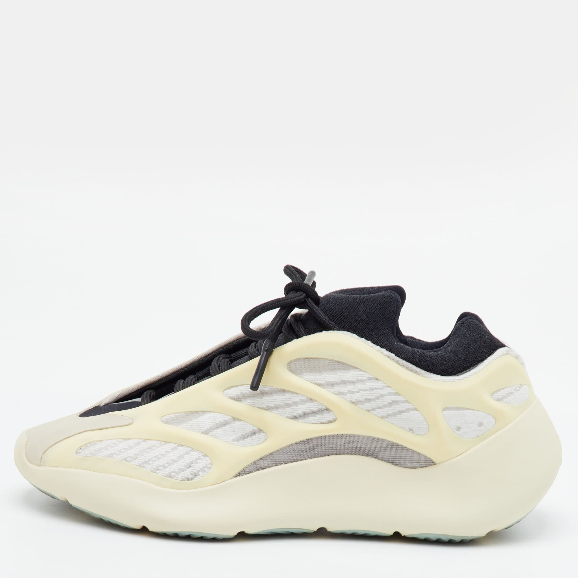 Yeezy x Adidas Boost 700 V3 Size 40 Cream/Black Mesh and Rubber Azael Lace Up Sneakers