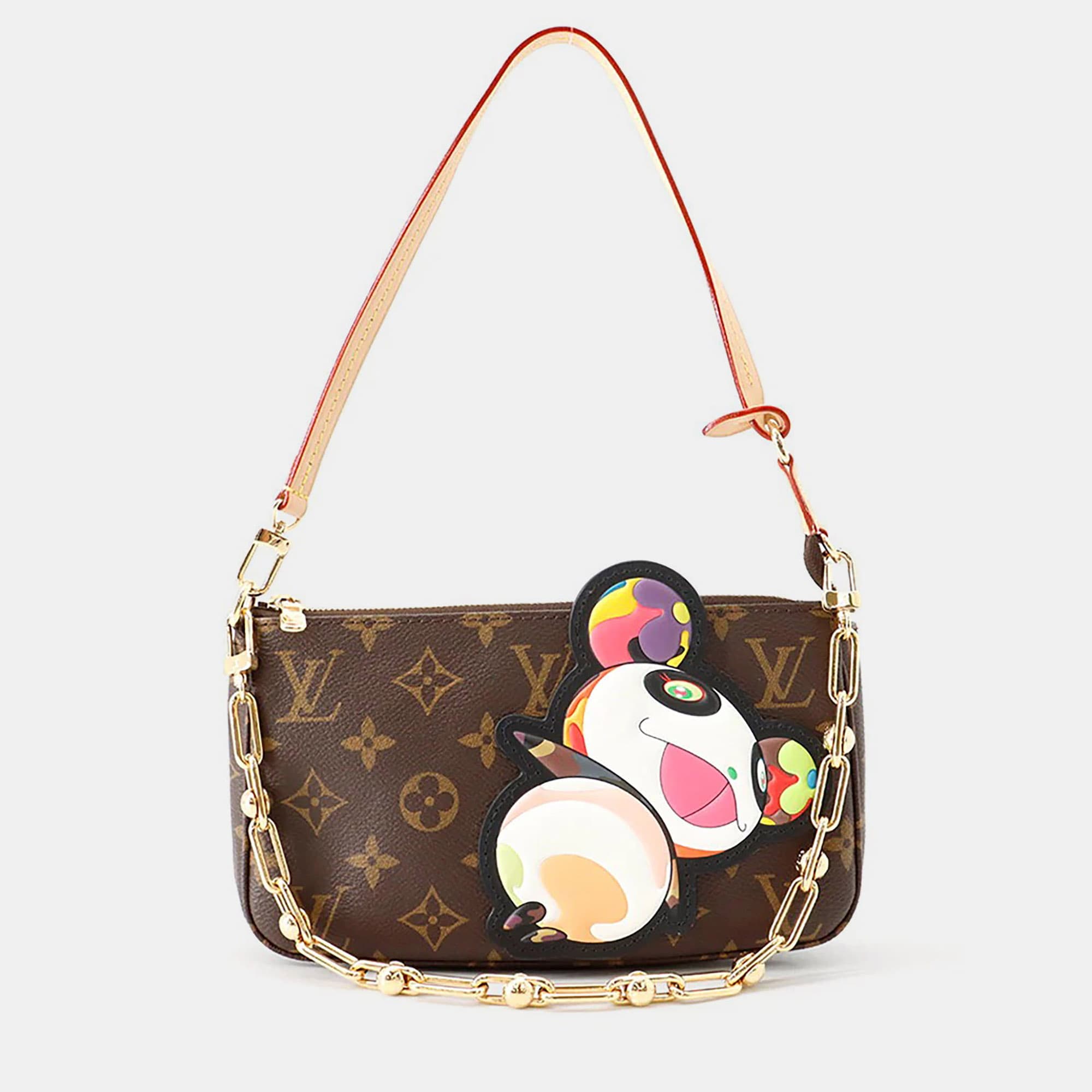 Louis Vuitton LV TM Pochette Accessoires Pink Monogram Panda Takashi Murakami