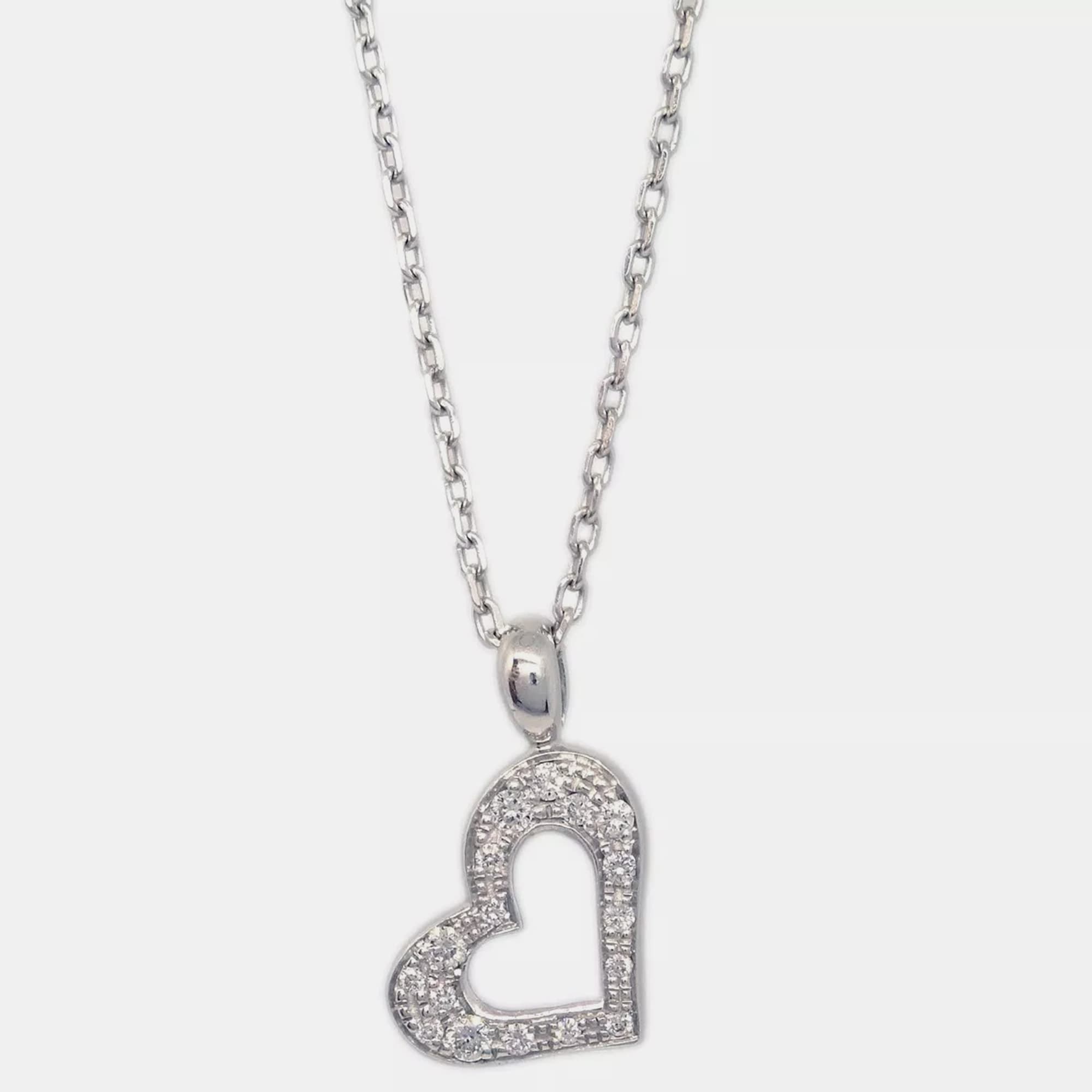 Piaget 18K White Gold and Diamond Limelight Pendant Necklace