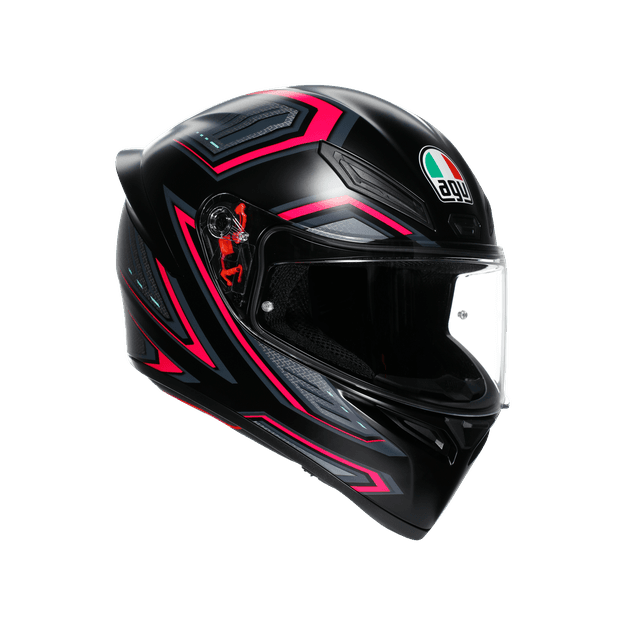 AGV - K1 S Sling Matt Black/pink - Motorbike Full Face Helmet Dot (e2206), Unisex, Size: M