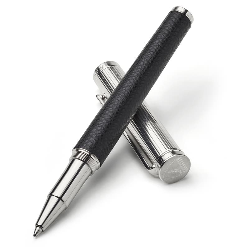 Aspinal of London Ballpoint Pen in Black Soft Saffiano