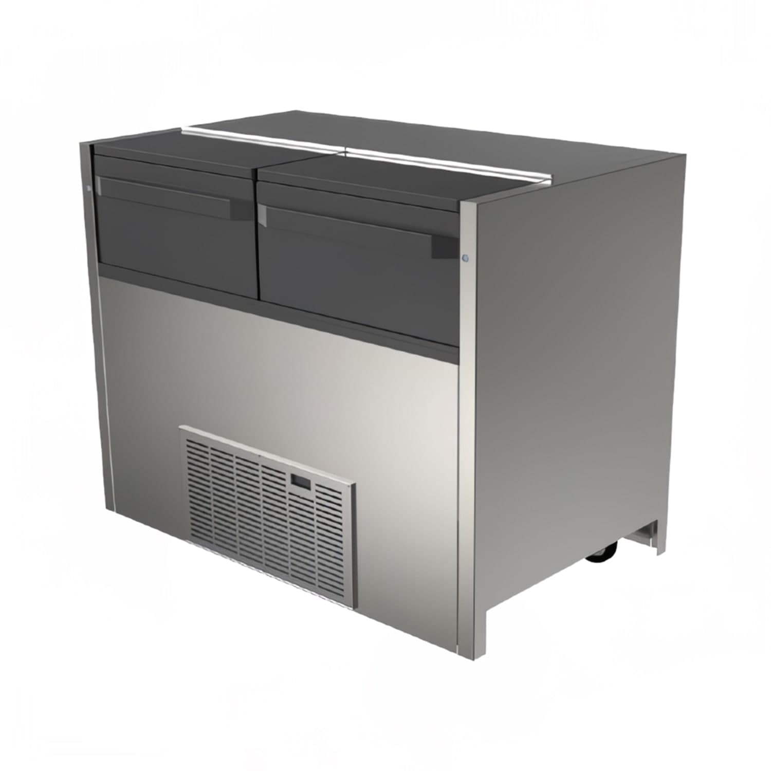 Delfield NLFACP-12 Milk Cooler w/ Top & Side Access - 768 Half Pint Carton Capacity, 115v, Silver