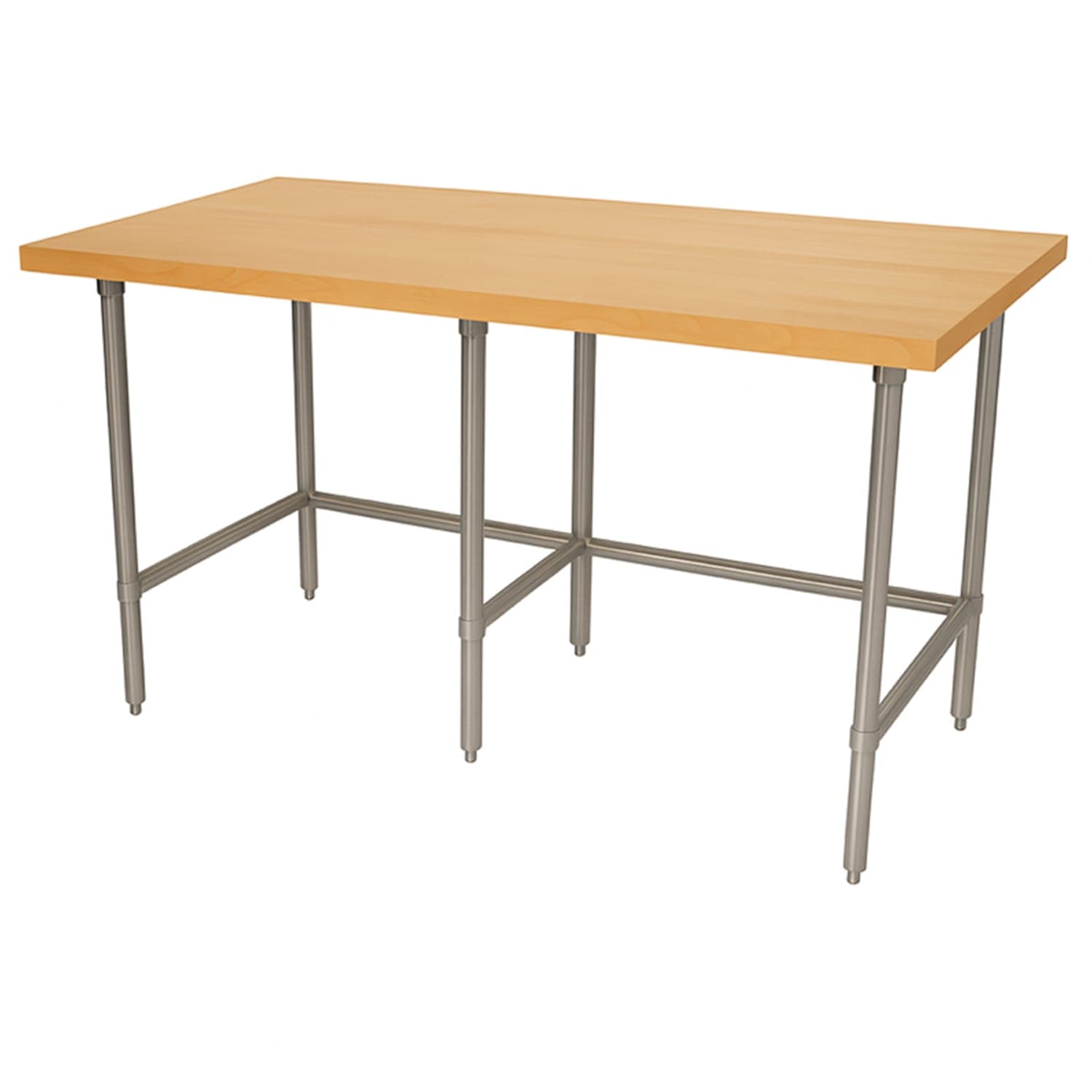 Advance Tabco TH2G-368 1 3/4 Maple Top Work Table w/ Open Base, 96L x 36D