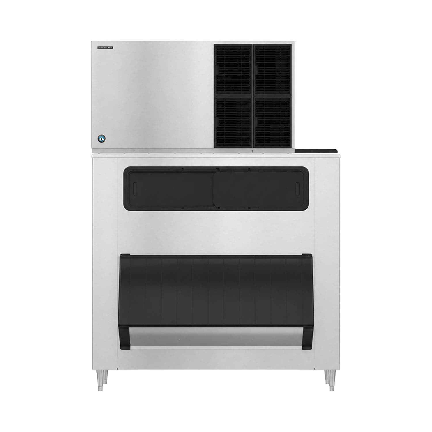 Hoshizaki KM-1601SAJ3/B-1500SS 1513 lb KM Series Crescent Cube Commercial Ice Machine w/ Bin - 1500 lb Storage, Air Cooled, 208-230v, H-GUARD Plus,