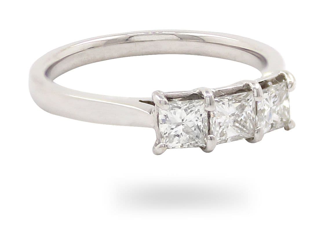 James Moore & Co 18k White Gold 3 Stone Diamond Ring JM1372 Jewellery