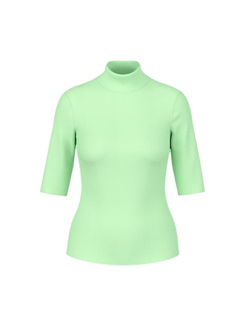 Marc Cain Basic shirt with stand-up collar, green, 34 (N1)