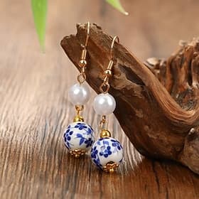 Hoop Earrings Geometrical Totem Series Earrings Jewelry Gold For Daily Party
