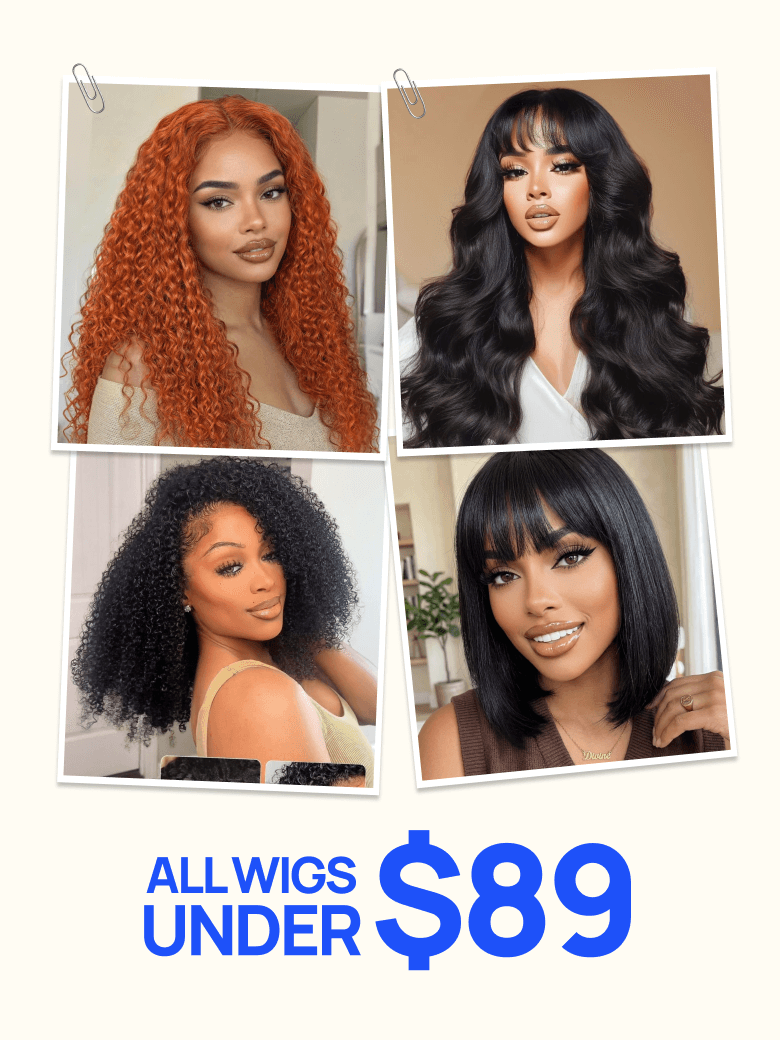 All under $89 | Nadula Flash Sale Put On And Go Glueless Real Scalp Human Hair Wigs