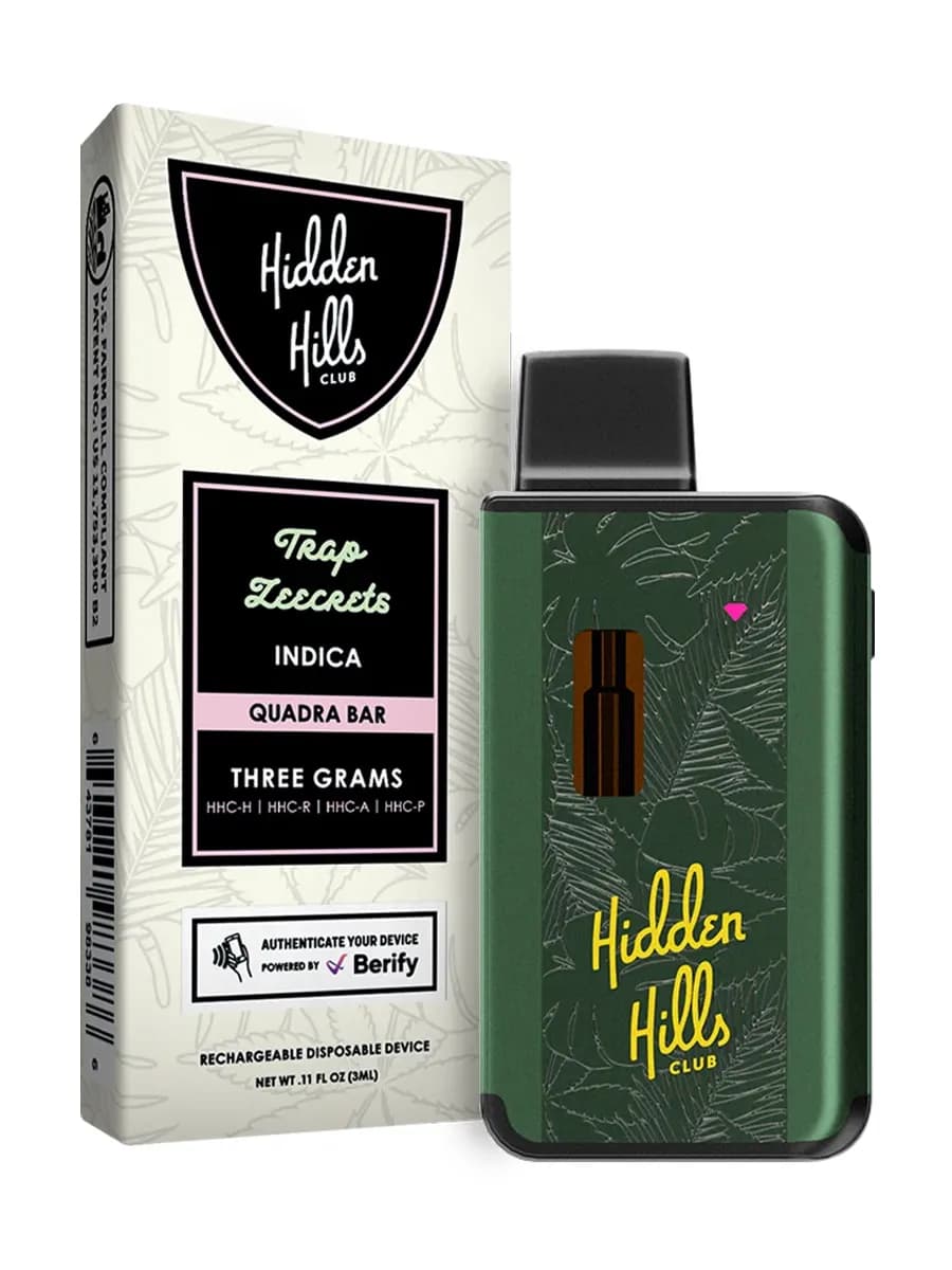 Trap Zeecrets Hidden Hills Quadra Bar Disposable 3G