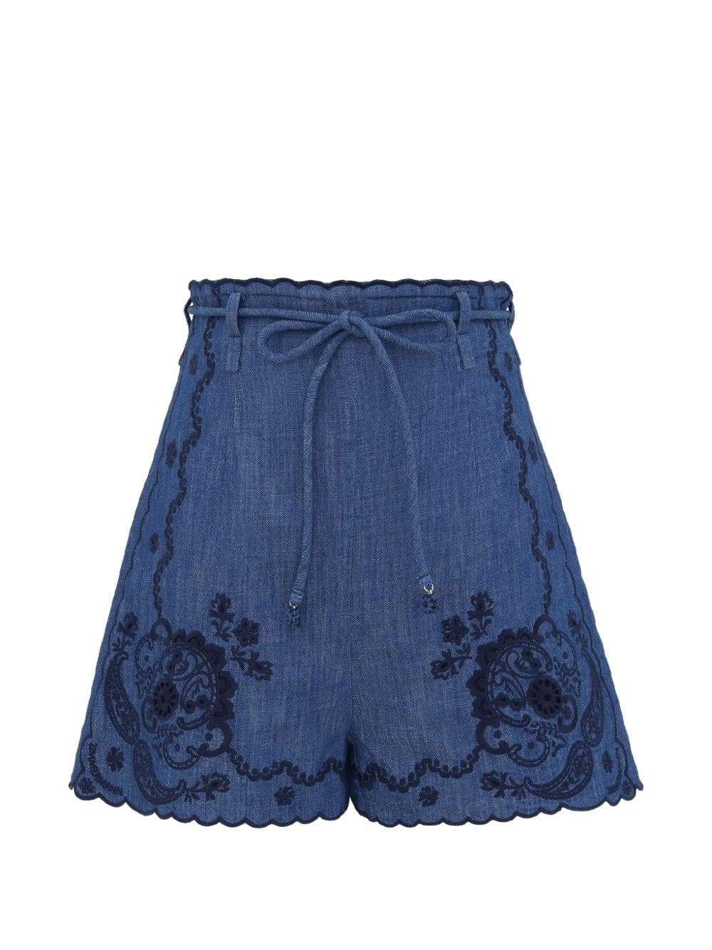 Zimmermann Aster Denim Shorts