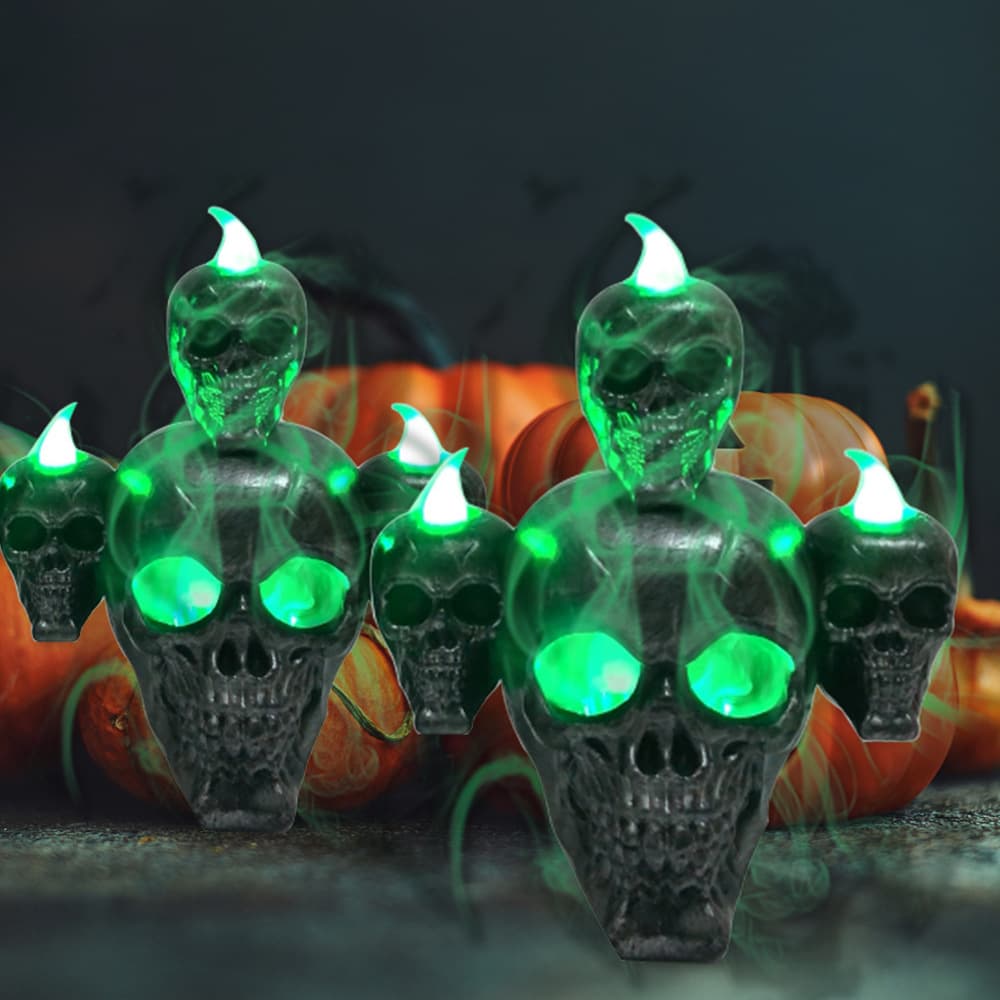Halloween Decoration, Skull With Lights Ornaments