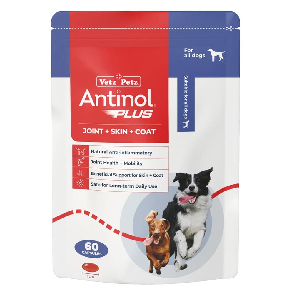 Antinol Plus Natural Anti Inflammatory Joint & Mobility Capsules For Dogs 60 Capsules