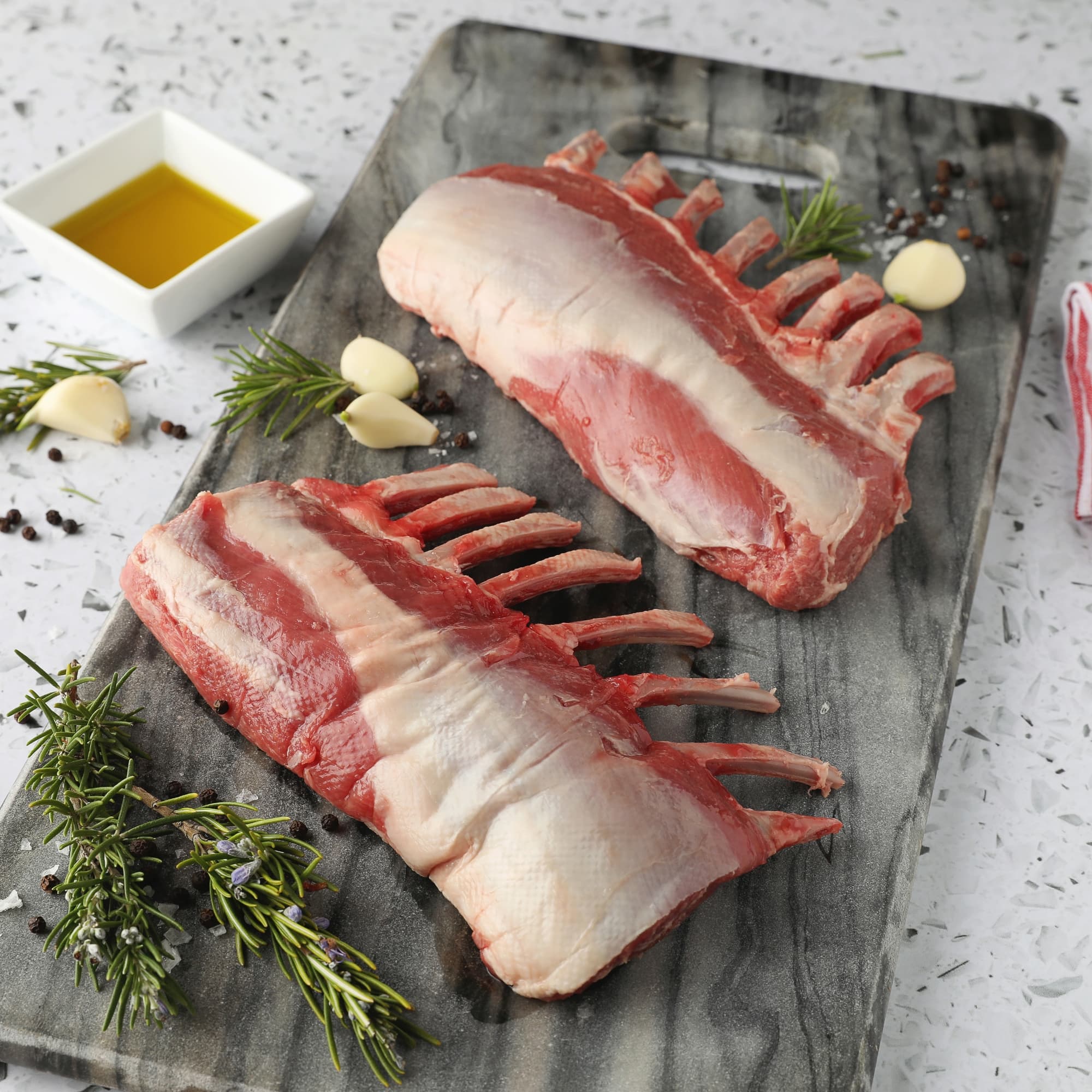 Rack of Lamb, Frenched & Denuded (Australian): Frozen / 2 Racks (1 lb avg. each) by D'Artagnan