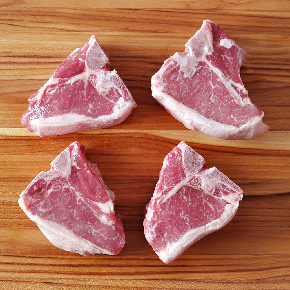 Lamb Porterhouse Chops (Domestic): Fresh / 4 Chops (8 oz avg. each) by D'Artagnan