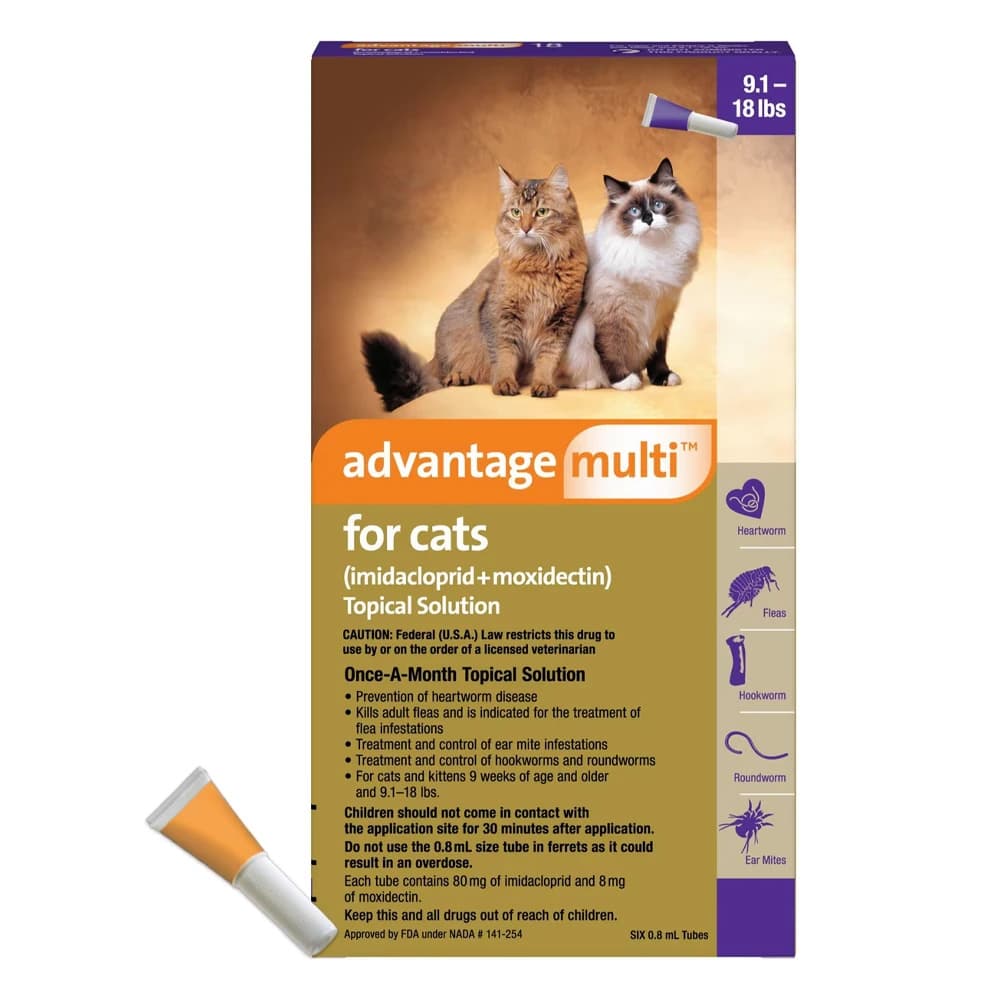 Advantage Multi for Cats Over 10lbs (Purple) 3 Doses